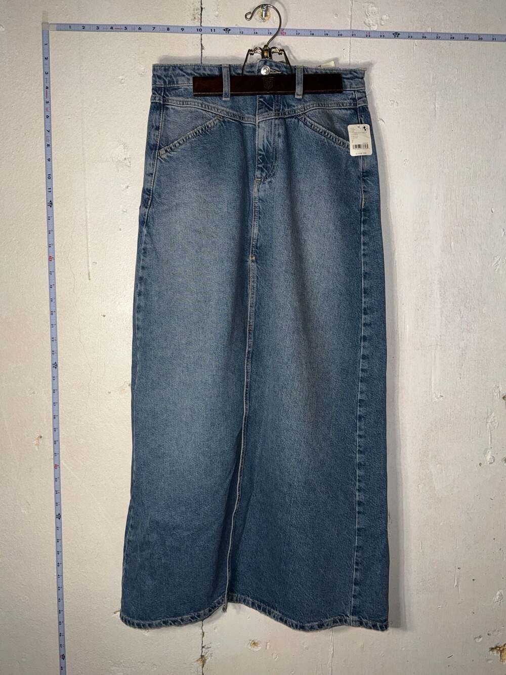 We The Free Come As You Are Denim Maxi Skirt Sapphire Blue Size 2